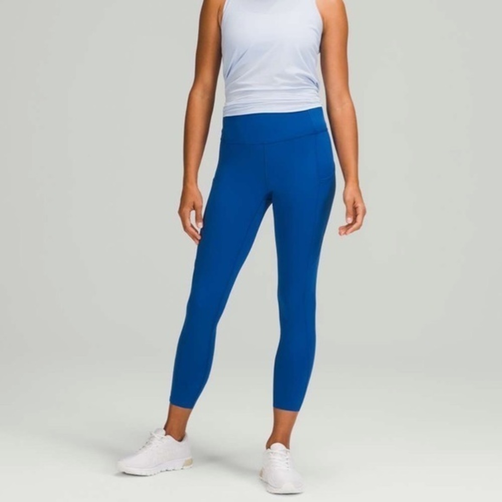 Lululemon Fast and Free HR Tight 25” Symphony Blue Size‎ 18 NEW/NWT